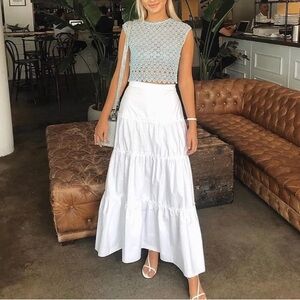 SIR the label White Maxi Skirt